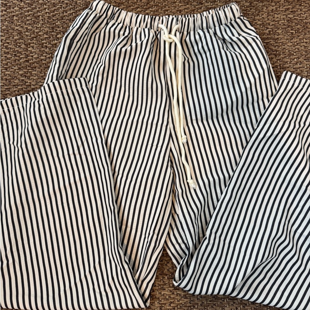 Striped Black and White Pants